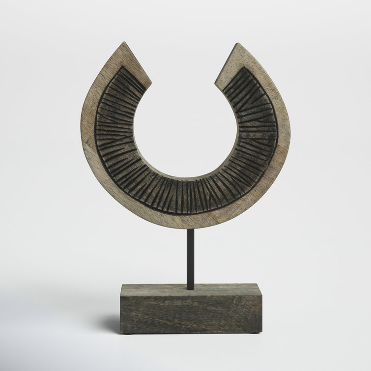 Strahan Wood Semicircle Sculpture | Joss & Main