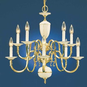 10-Light Candle-Style Chandelier