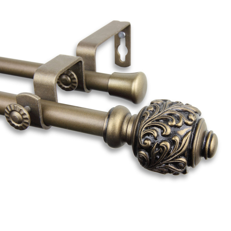 Lark Manor Lamarre Double Curtain Rod And Hardware Set Reviews