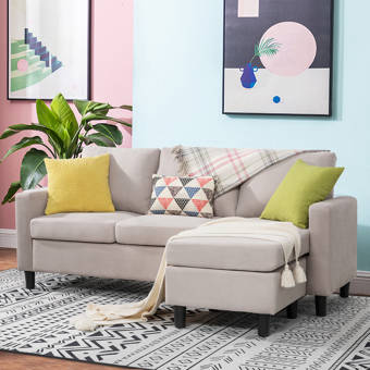 Latitude Run Armenda 103 5 Faux Leather Modular Sofa Chaise With Ottoman Wayfair