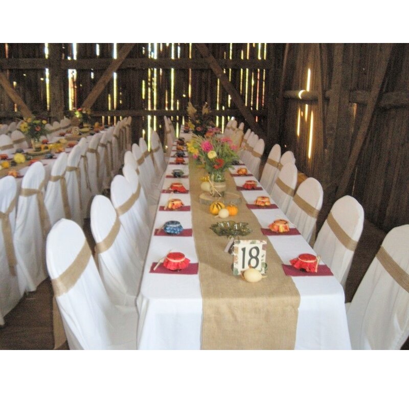 burlap table runner