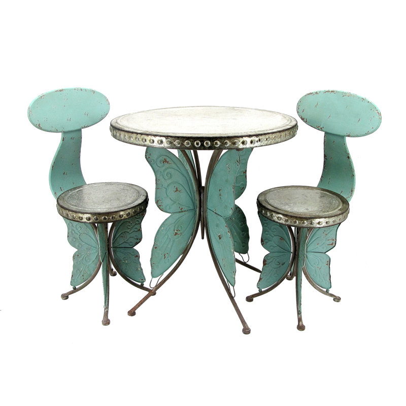 Rosalind Wheeler Dolder Grand Old Butterfly 3 Piece Bistro ... (800 x 800 Pixel)