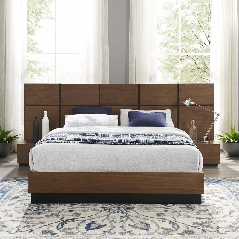 Latitude Run Adomale Queen Platform 3 Piece Bedroom Set Wayfair