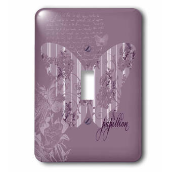 3drose Floral French Butterfly 1 Gang Toggle Light Switch Wall Plate Wayfair