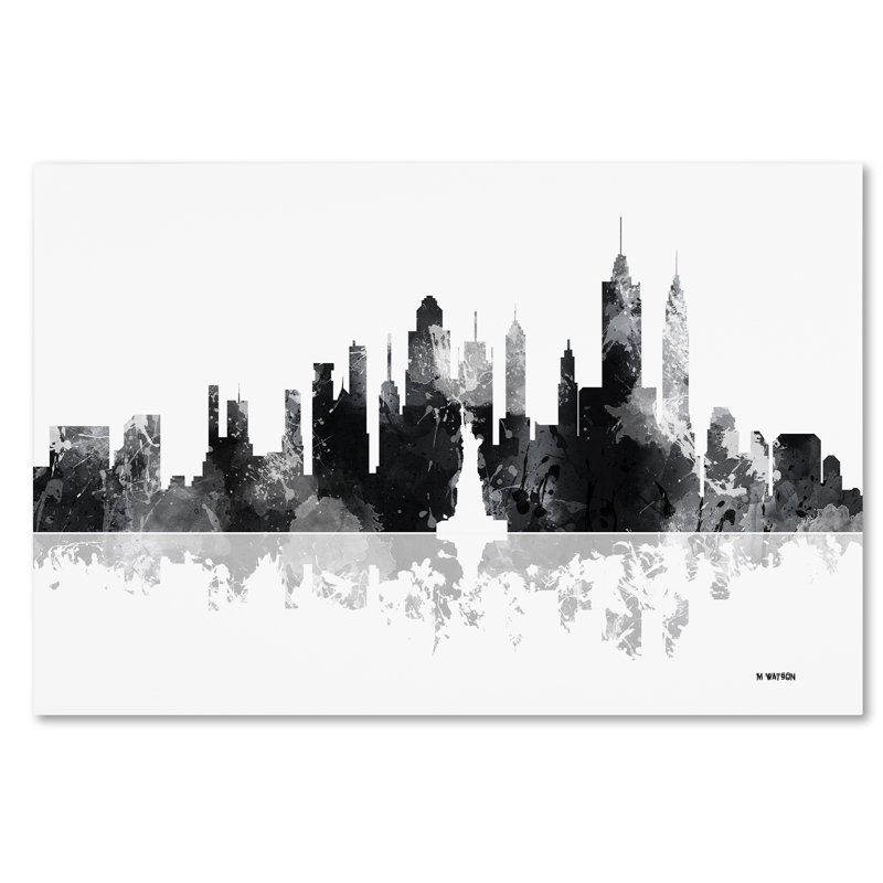 Trademark Art New York New York Skyline Bg 1 Graphic Art Print