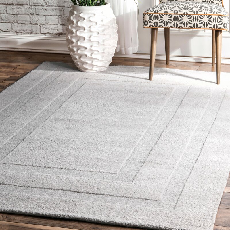 Hames Hand-Tufted Wool Light Gray Area Rug & Reviews | Birch Lane