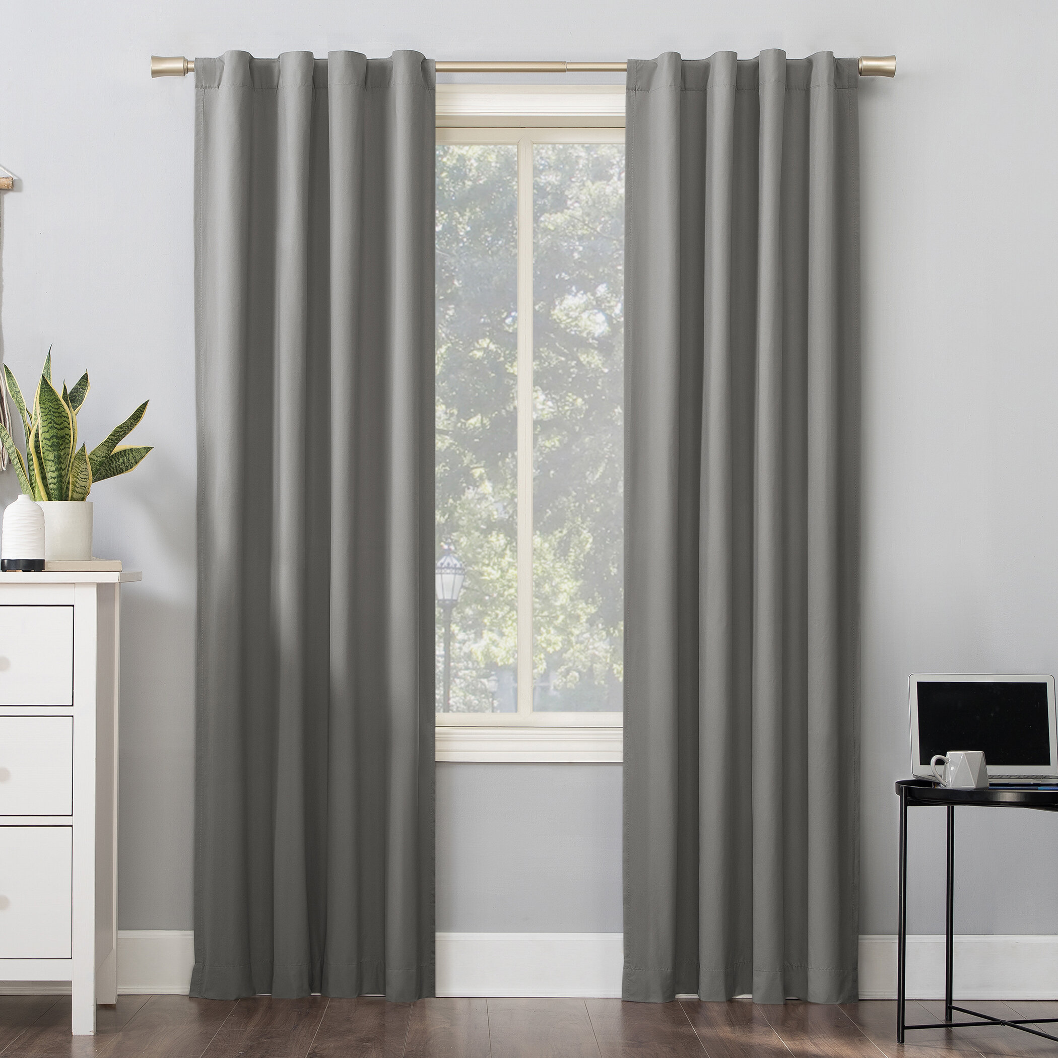 Wayfair Basics Hayley Tab Solid Max Blackout Thermal Rod Pocket Curtain Panel Reviews Wayfair