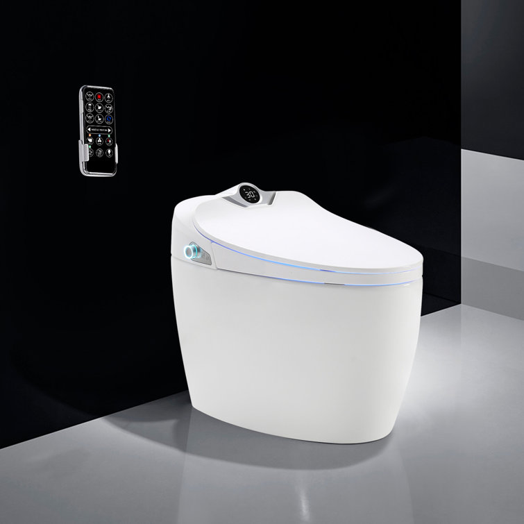 Ihometea Elongated One Piece Smart Toilet With Advance Bidet And Soft Closing Seat Wayfair