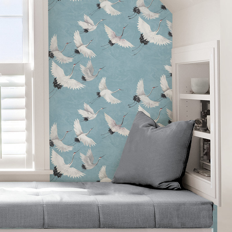 Brambly Cottage Halcyon Peel and Stick 5.5m x 52cm ... Here are few tips on peel and stick wallpapering.