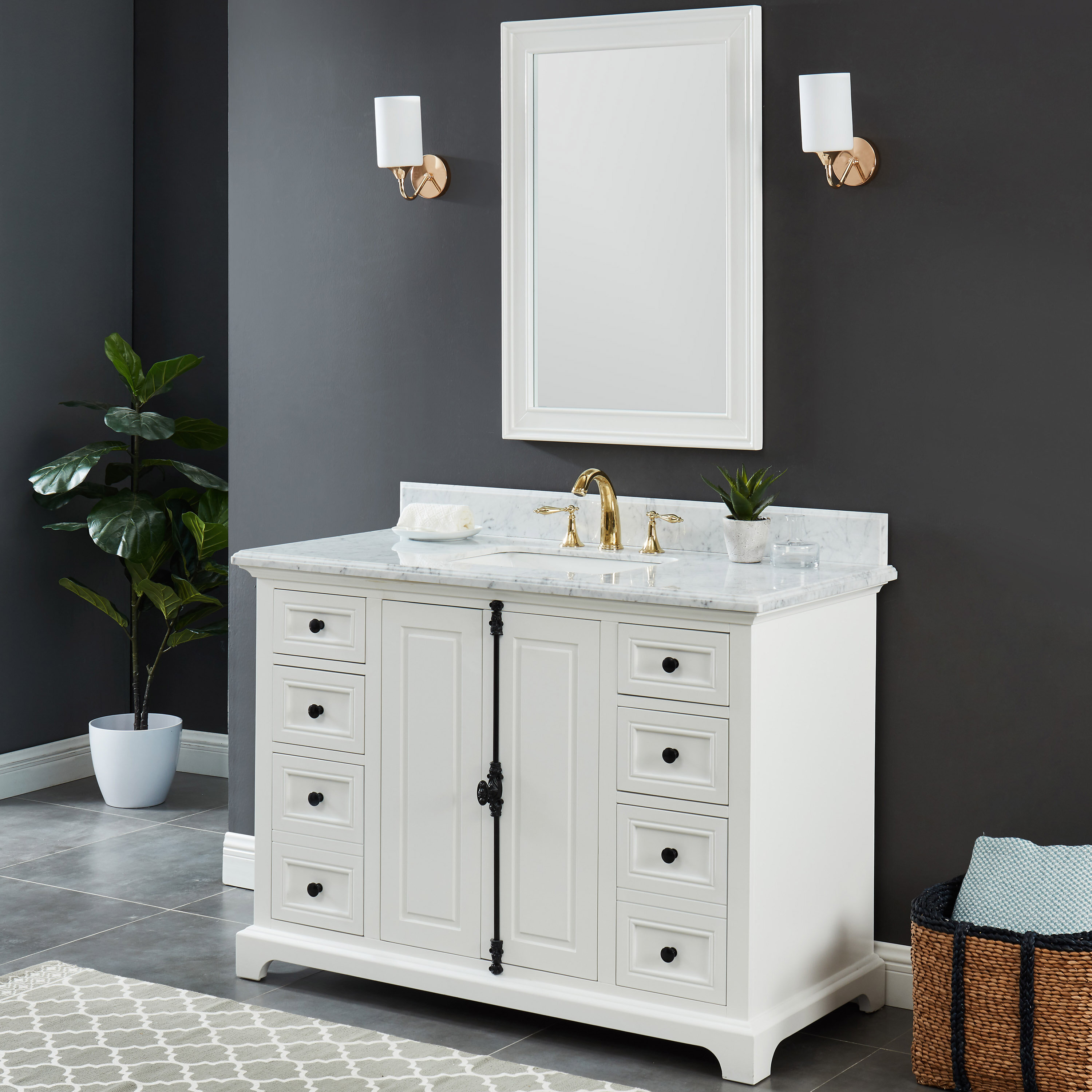 Breakwater Bay Nancee 49 Single Bathroom Vanity Set Wayfair