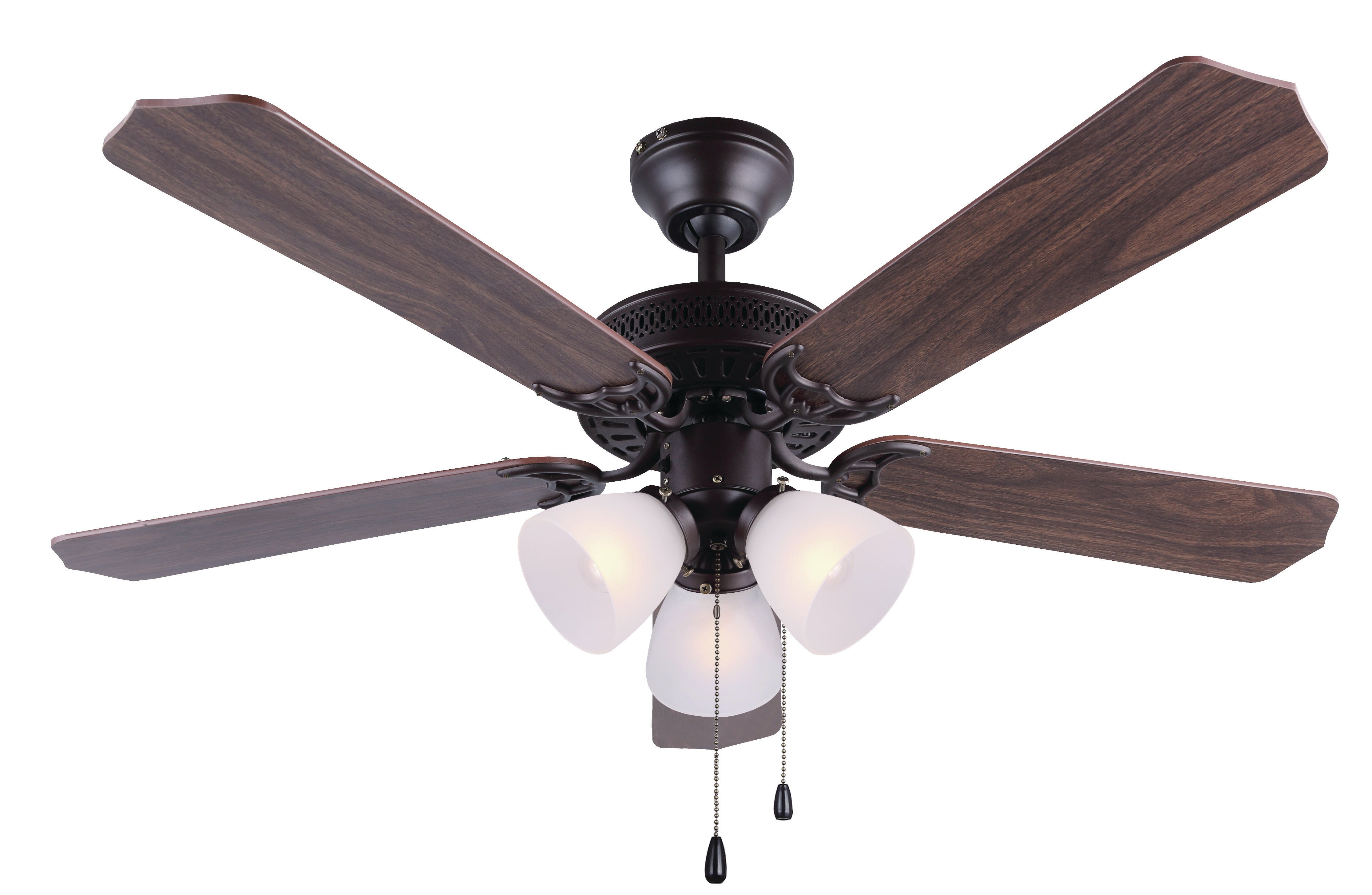 Glendale 42 in LED Indoor Oil-Rubbed Bronze Ceiling Fan Light Downrod 