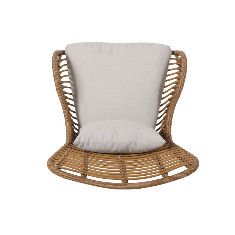 tapscott wicker patio chair with cushions