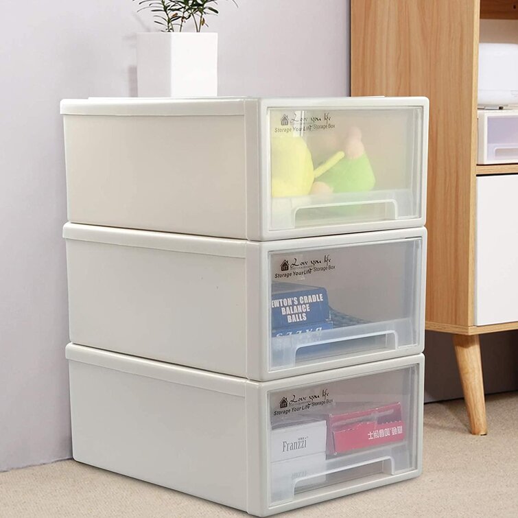 Rebrilliant Plastic Compact Stacking Storage Drawer Unit, | Wayfair.ca