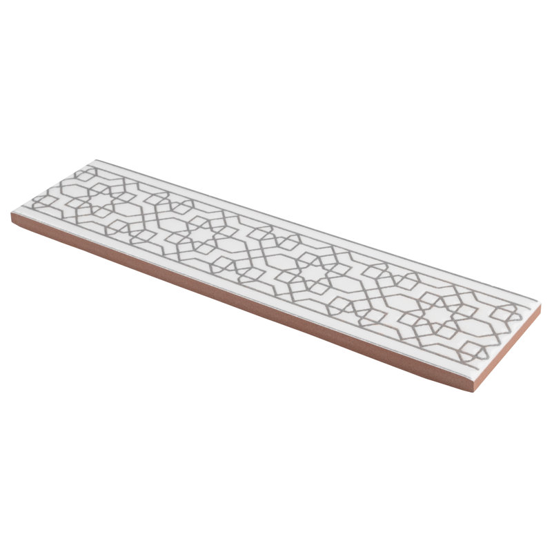 Elitetile Hispalis 2 X 7 88 Ceramic Listello Tile In White Wayfair Ceramic Listello Tile In White