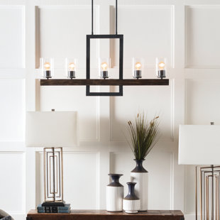 Odin Transitional Linear 5 Light Candle Style Chandelier Odin Transitional Linear 5 Light Candle Style Chandelier
