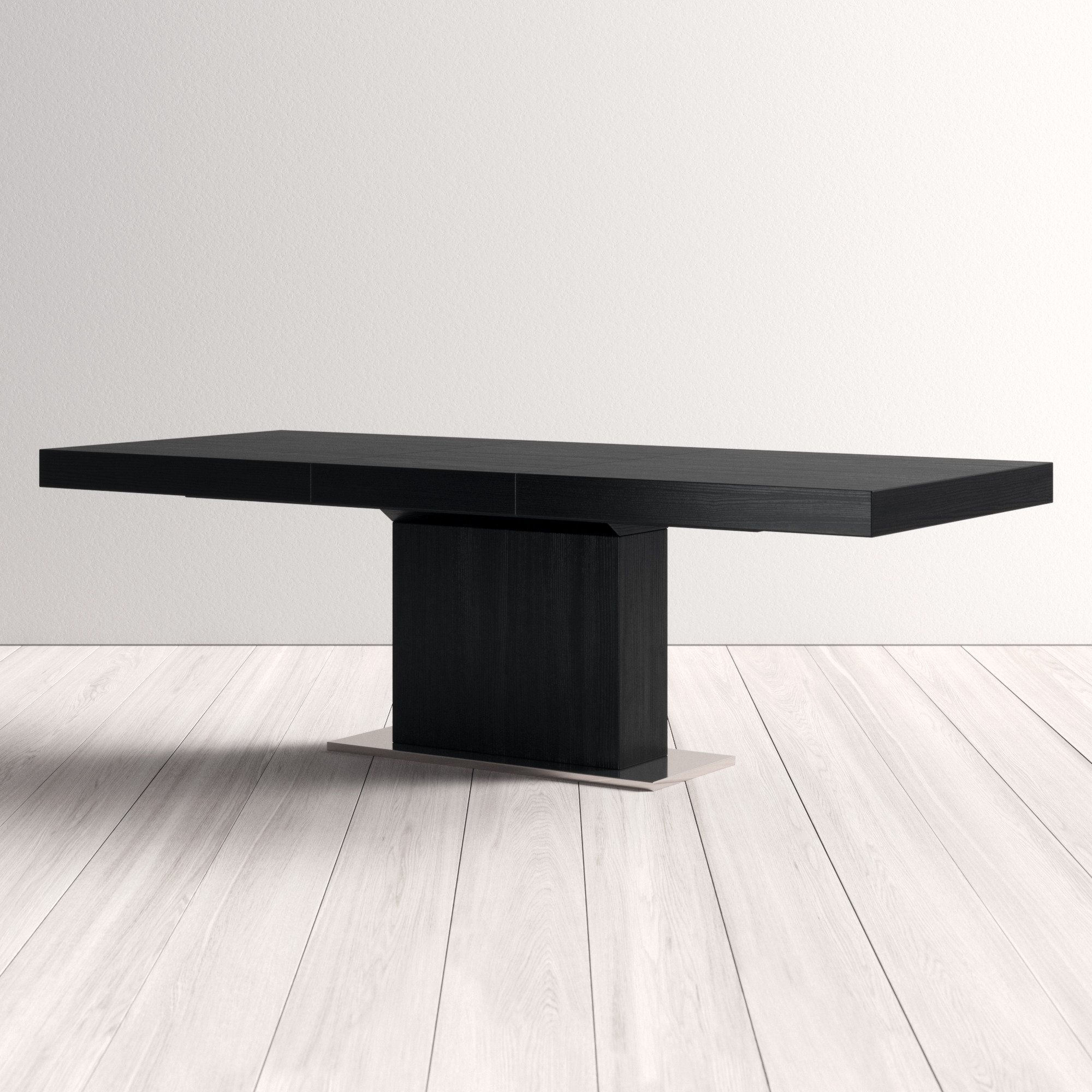 home decorators collection aldridge washed black extendable dining table