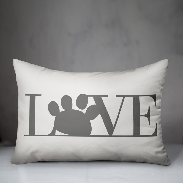 paw print pillow