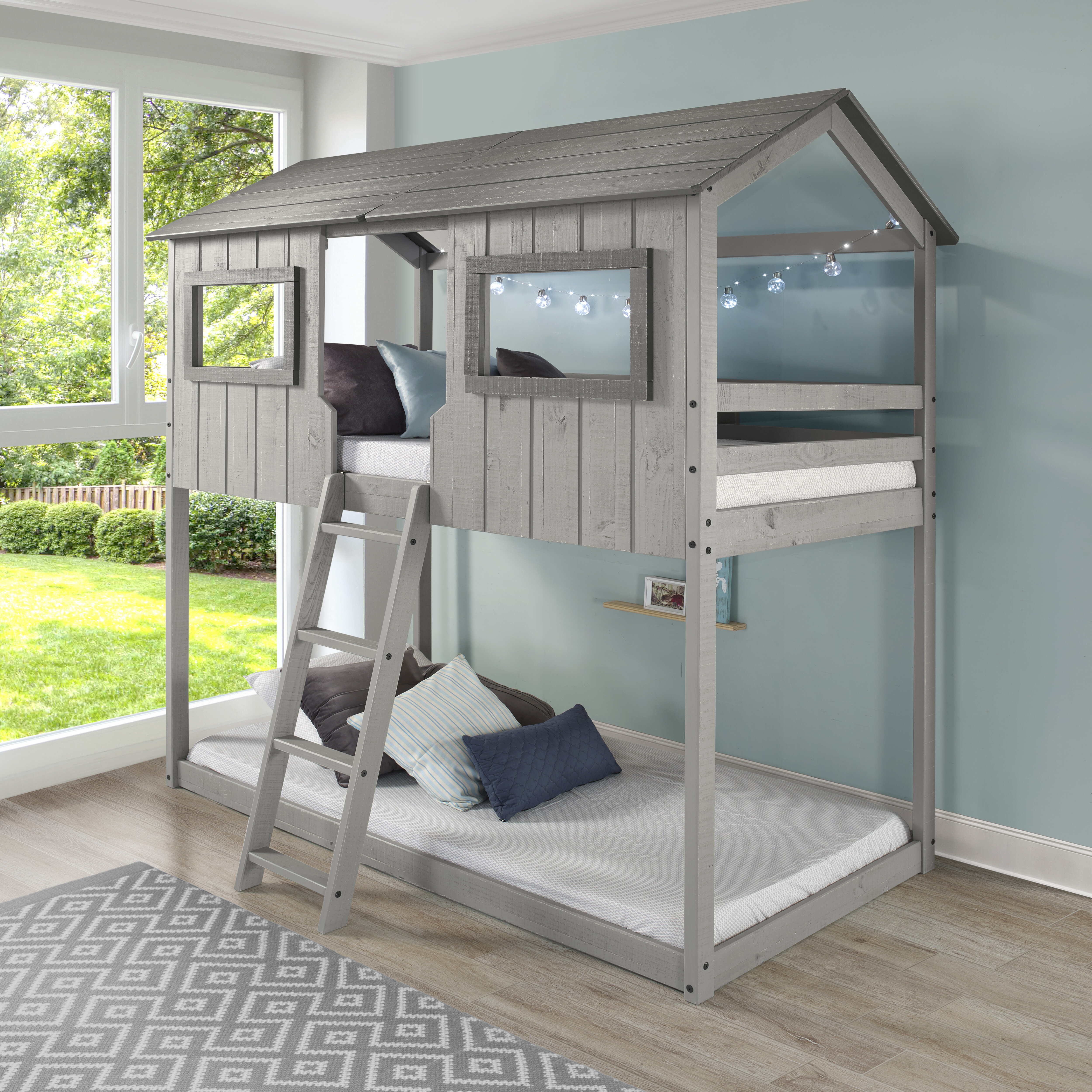 twin over twin low bunk bed