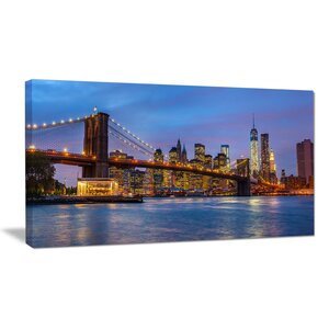Brooklyn+Bridge+with+Lights+and+Reflections+-+Cityscape+Photographic+Print+on+Wrapped+Canvas.jpg