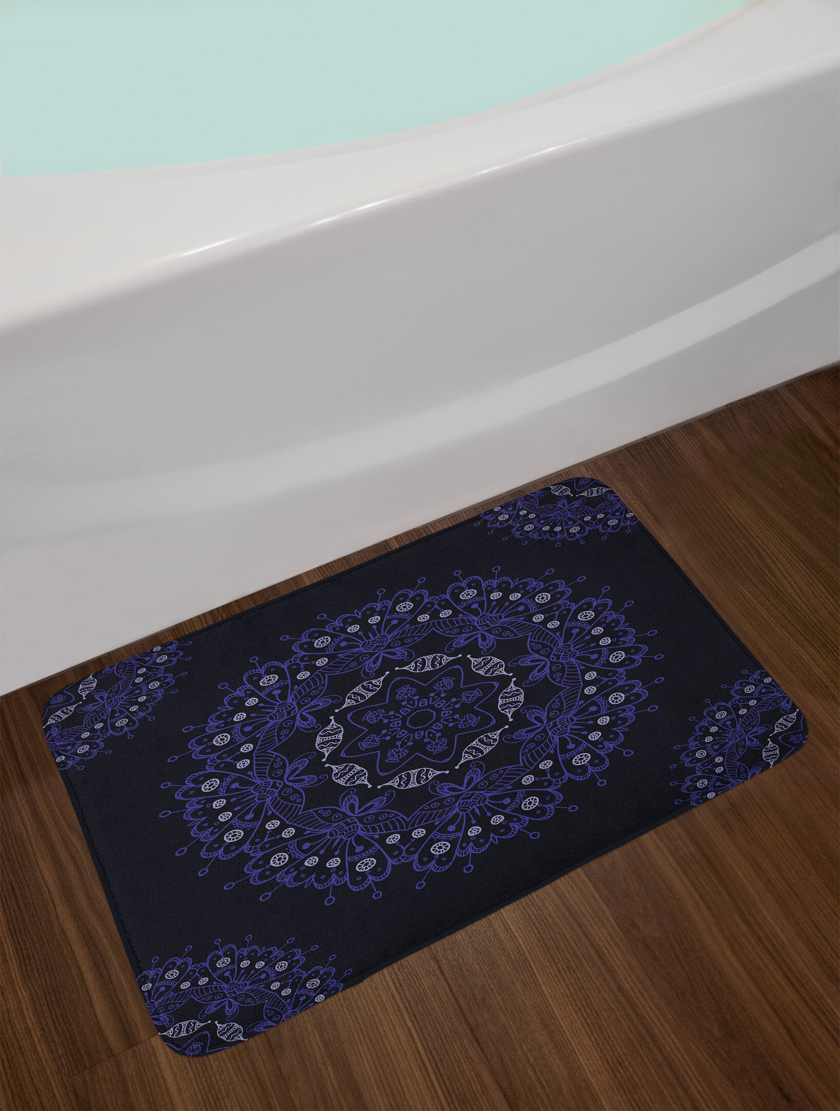 navy blue bath rugs