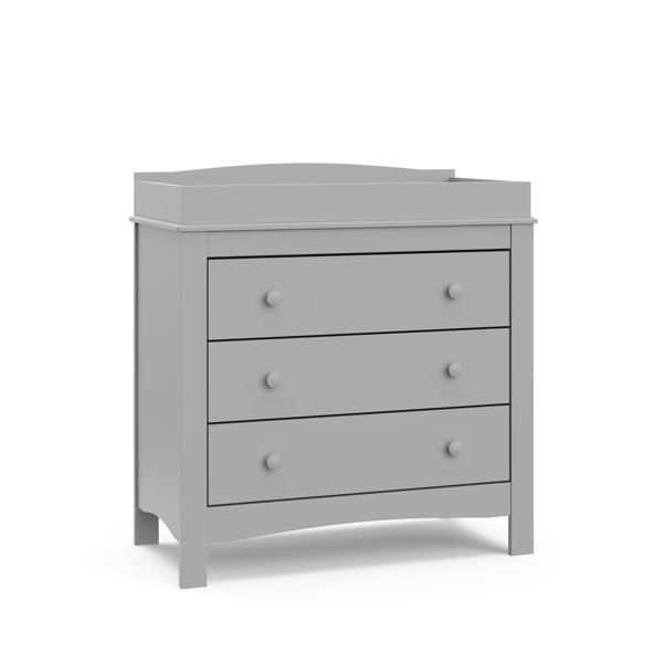 graco pebble gray changing table