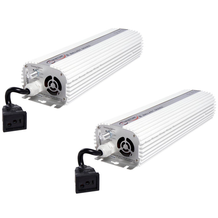 iPower 1000W Digital Dimmable Electronic Ballast for HPS MH Grow Light 2-Pack 