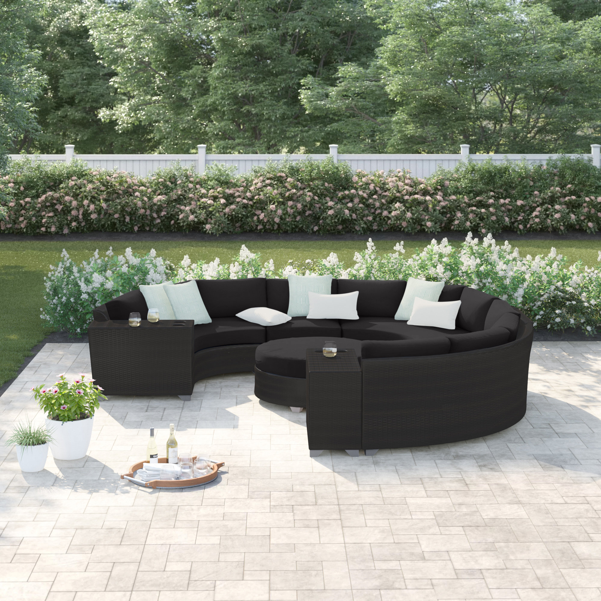 Sol 72 Outdoor™ Tegan All Weather Wicker/Rattan 11 Person Seating