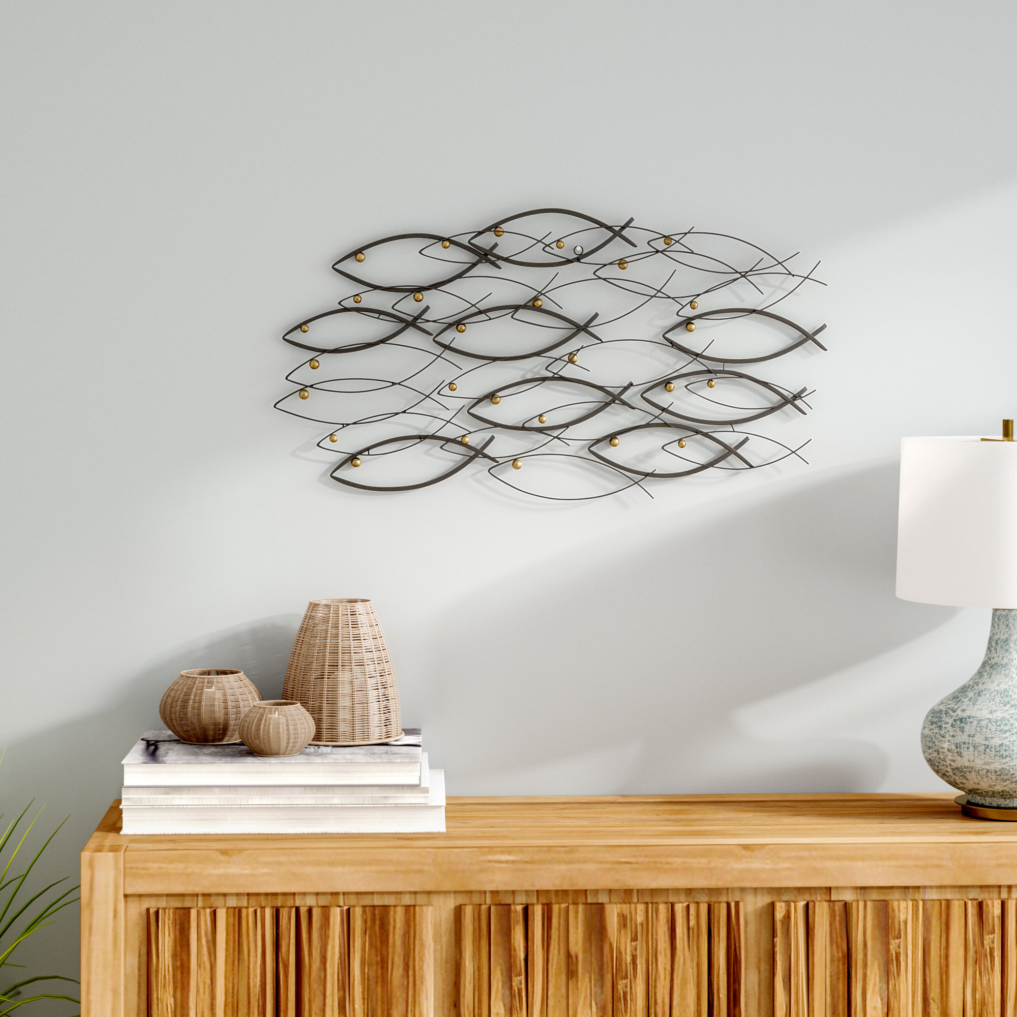 Breakwater Bay Matte Metal Fish Wall Decor Reviews Wayfair
