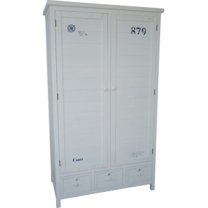 Drehtürenschrank, 195 cm H x 113 cm B x 60 cm T..