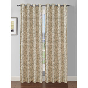 Pinehurst Nature/Floral Room Darkening Thermal Grommet Single Curtain Panel