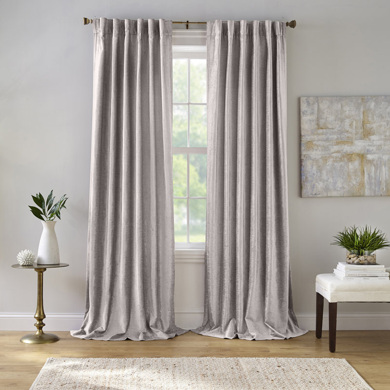 Everly Quinn Savala Distressed Velvet Window Solid Room