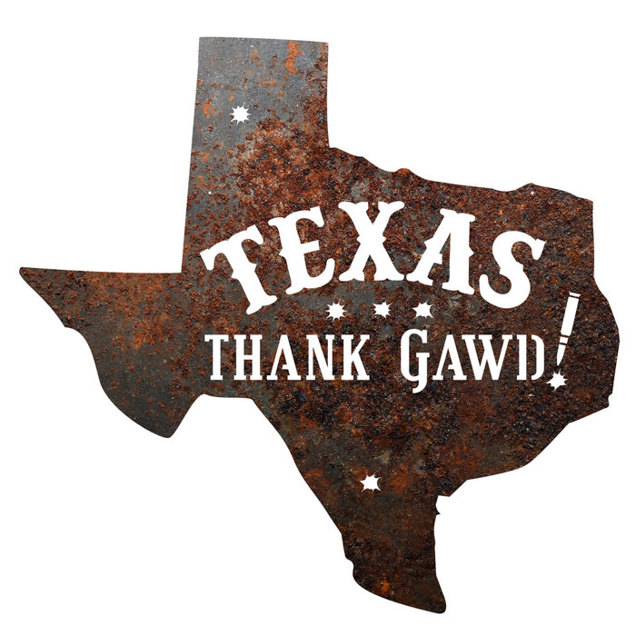 Recherche Metal State Of Texas Texas Thank Gawd Sign Wall Decor