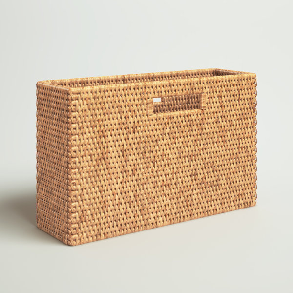 Sand & Stable Zetes Rattan Slim Magazine Rack & Reviews | Wayfair