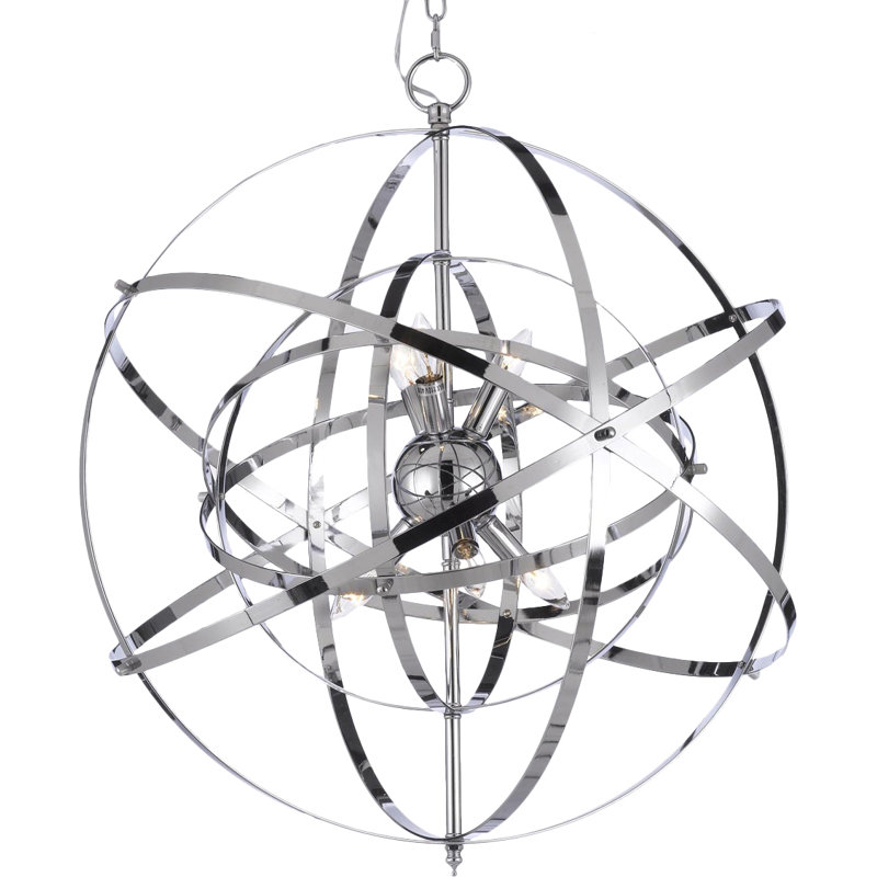 Wrought Studio Baden 6 Light Unique Statement Globe Chandelier Reviews Wayfair