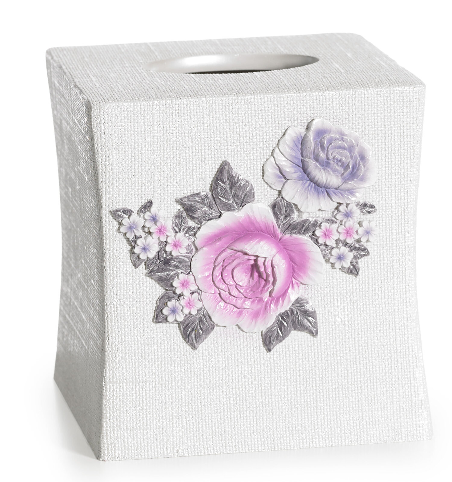 purple tissue box cover