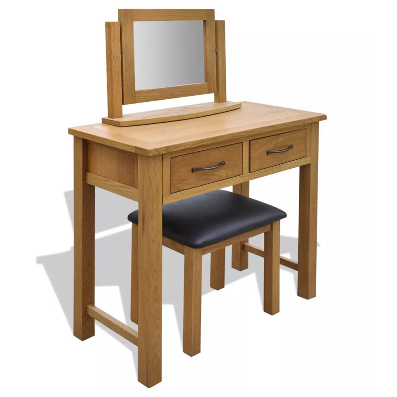 Brick Barrow Roseville Oak Dressing Table With Mirror Wayfair Co Uk Roseville Oak Dressing Table With Mirror