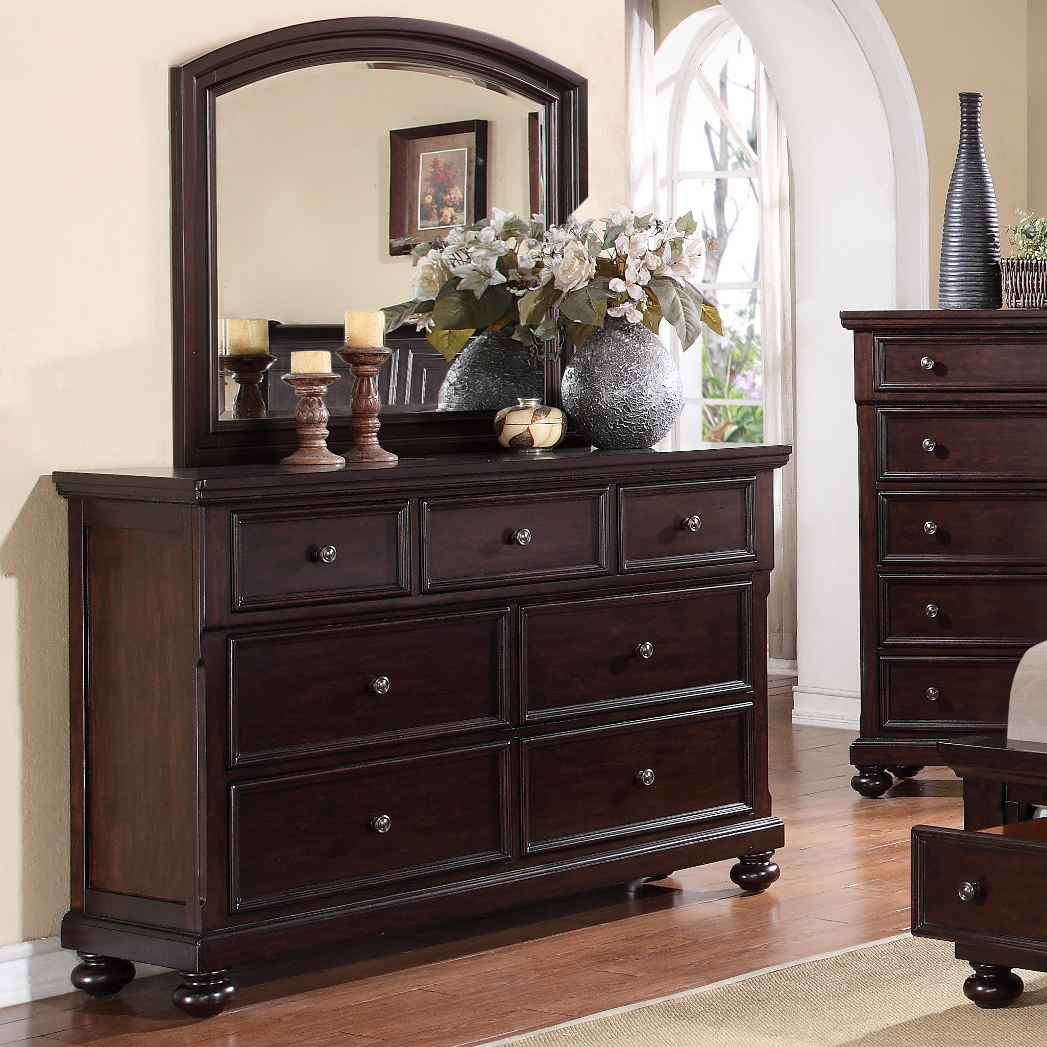Breakwater Bay Jaimes 7 Drawer Dresser With Mirror Wayfair