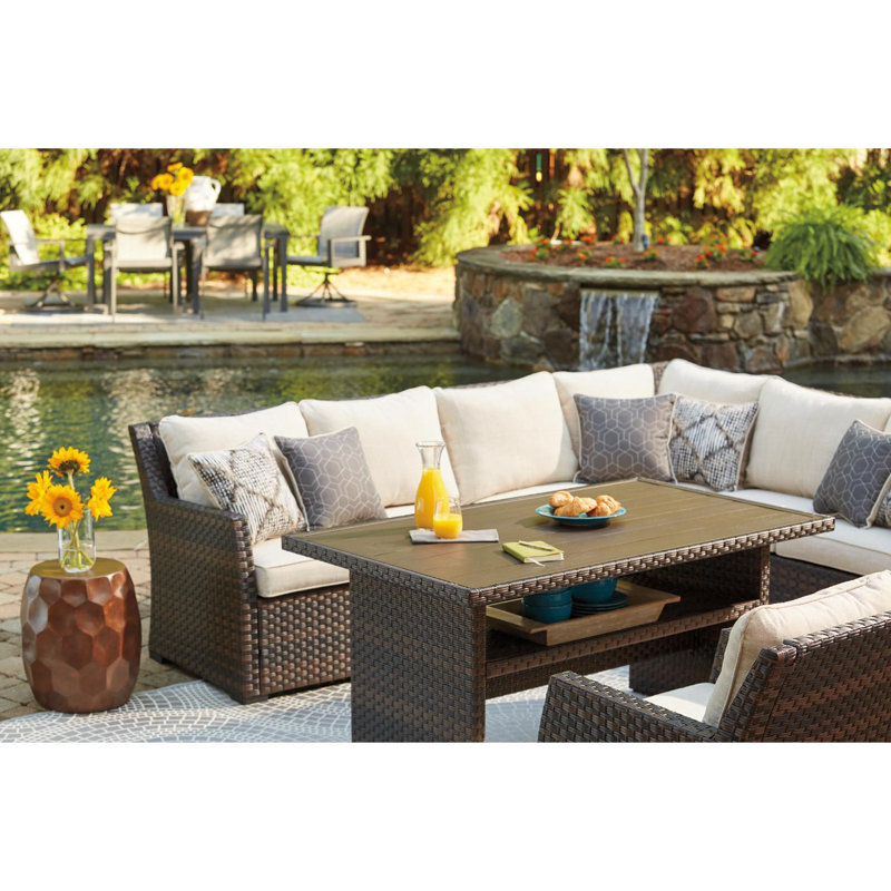 Bay Isle Home Lovejoy Patio Sectional With Cushions Reviews Bay Isle Home Lovejoy Patio Sectional