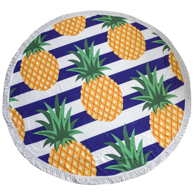 Ruiz Pinapple Round Beach Towel