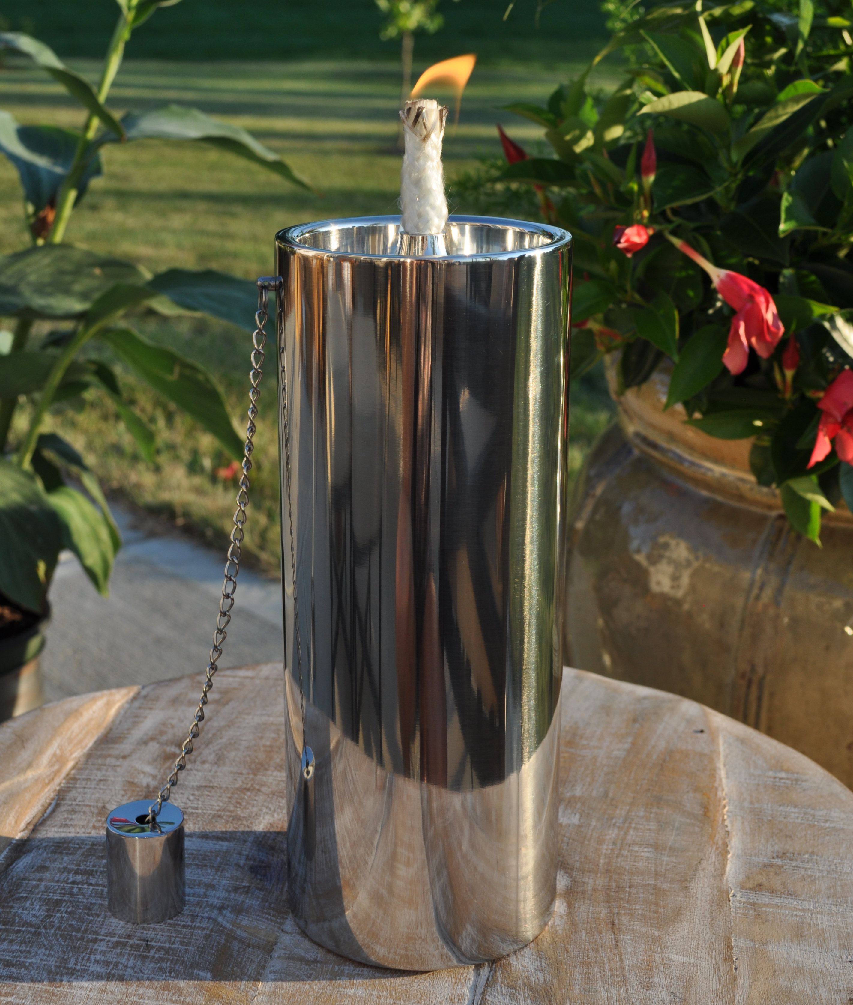 Starlite Garden and Patio Torche Polished Manhattan Floor Torch Decor