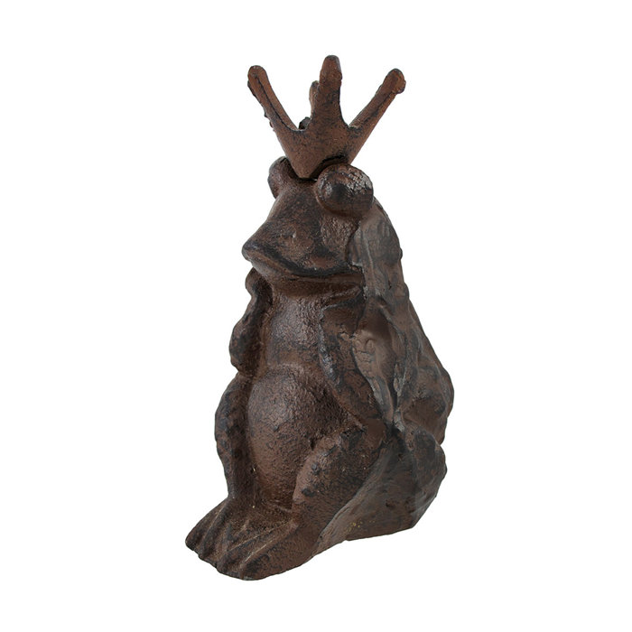 Stacked Frog Statue Cast Iron Rustic Brown Garden Frog Family Figure