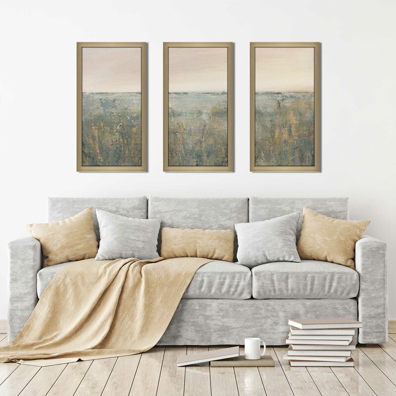 Highland Dunes Sunset Marsh by Carol Robinson - 3 Piece Picture Frame ...