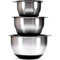 Sizes- 8 1.5 QT Monka Premium Stainless Steel Mixing Bowls With Non Slip Bottom and Lids 5 3 For Healthy Meal Set of 4 Nesting & Stackable 