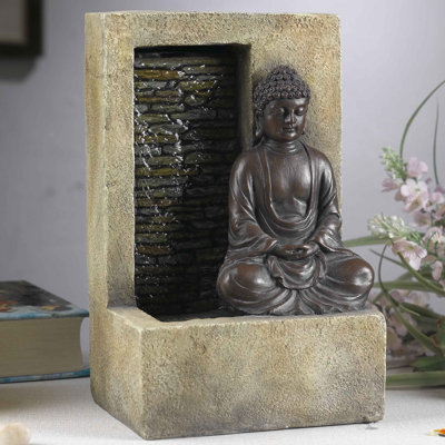 Resin/Fiberglass Buddha Tabletop Water Fountain
