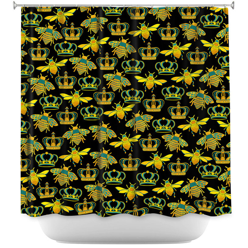East Urban Home Queen Honey Bees Single Shower Curtain Wayfair