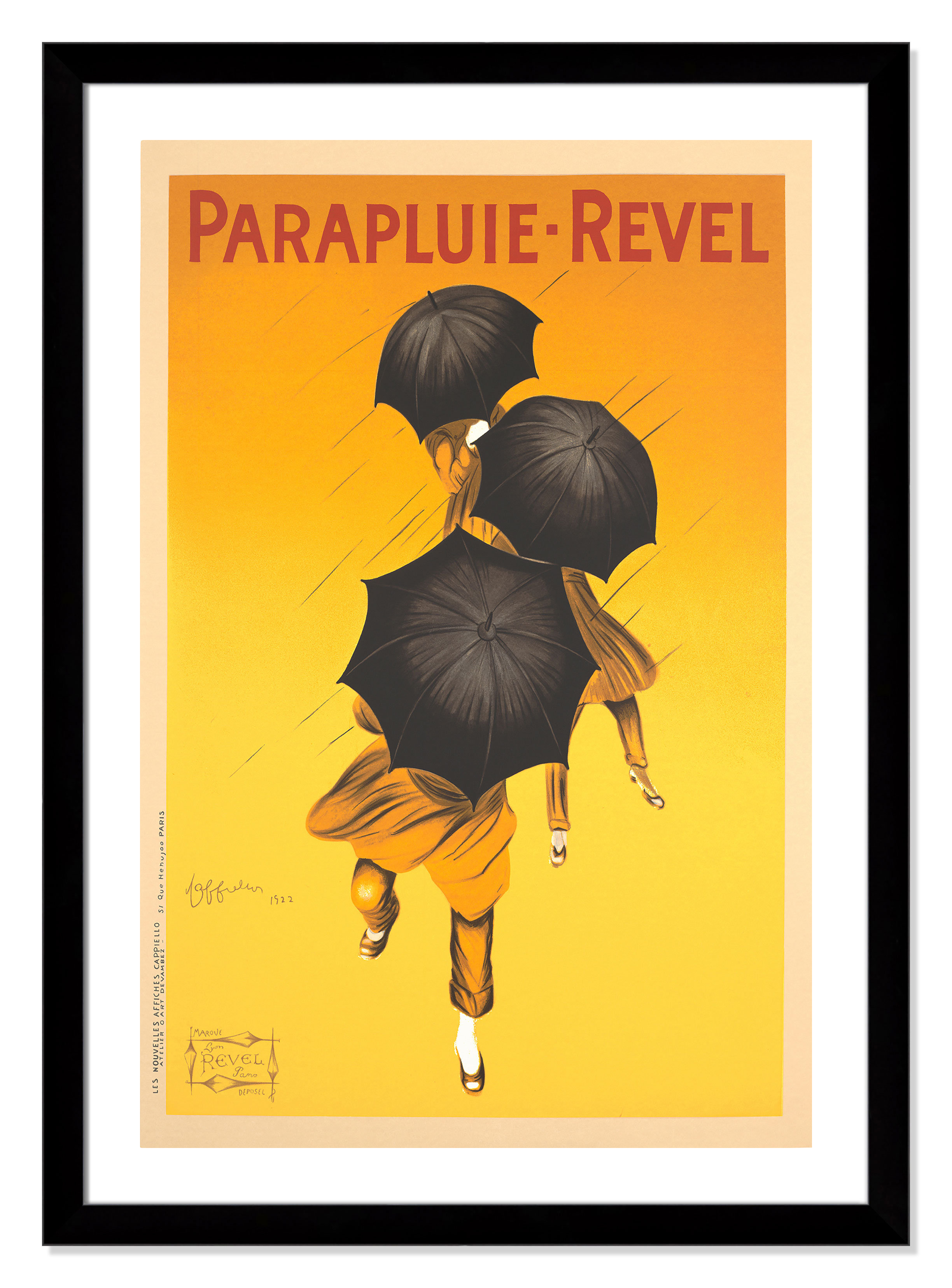 Vintage Print Paper Poster Canvas Framed Art Painting by Parapluie-Revel