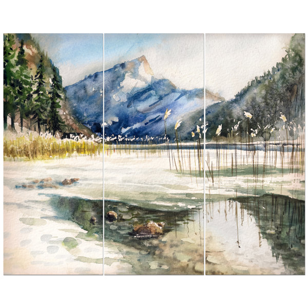 East Urban Home Winter Lake And Mountains Reflecting In Water