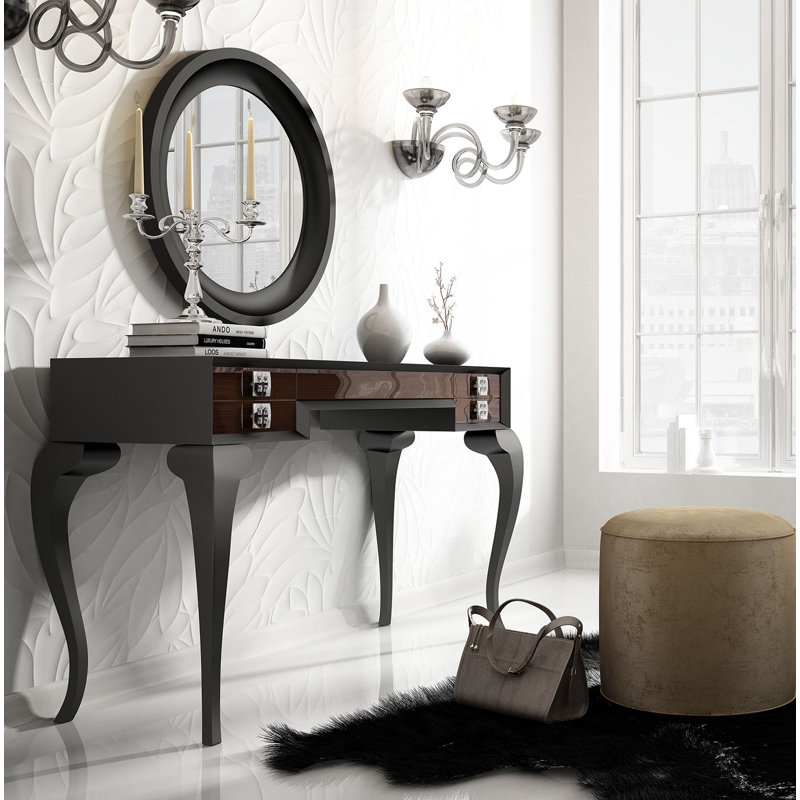 Everly Quinn Kirkwood Bedroom Makeup Vanity Set With Mirror Wayfair