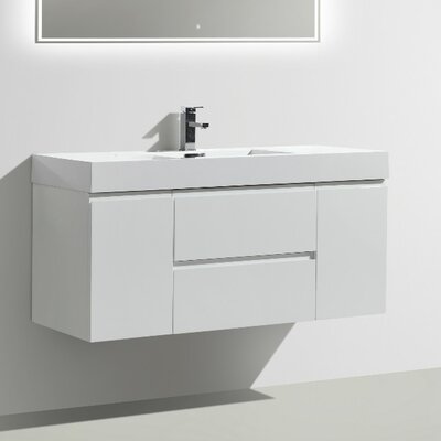 Leni 47 Wall Mounted Single Bathroom Vanity Set Orren Ellis Base