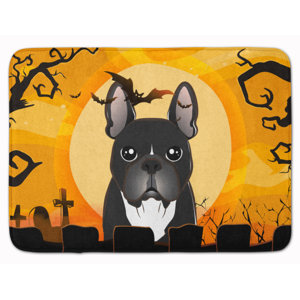 Halloween French Bulldog Memory Foam Bath Rug
